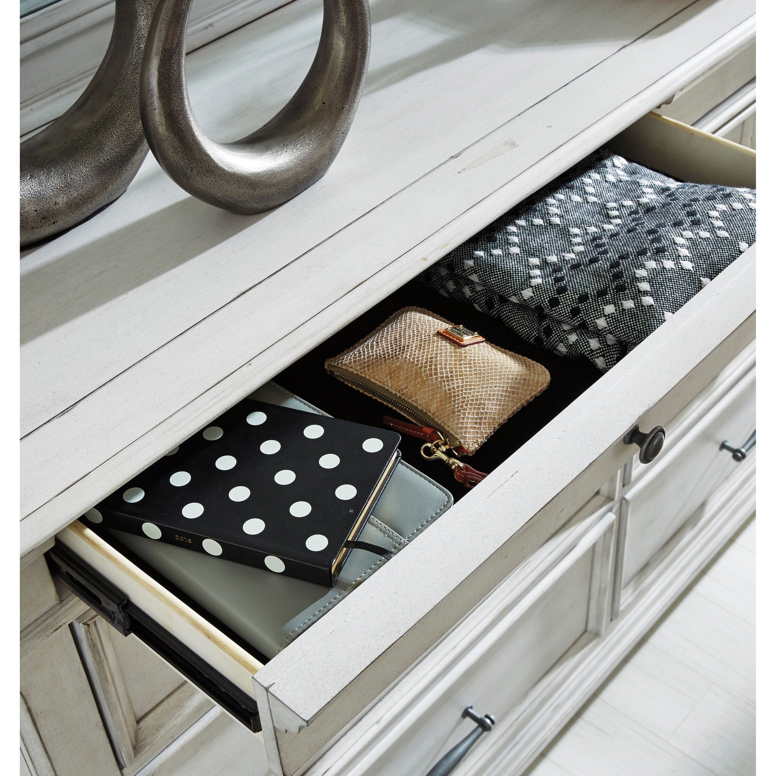 Dresser and Mirror Set