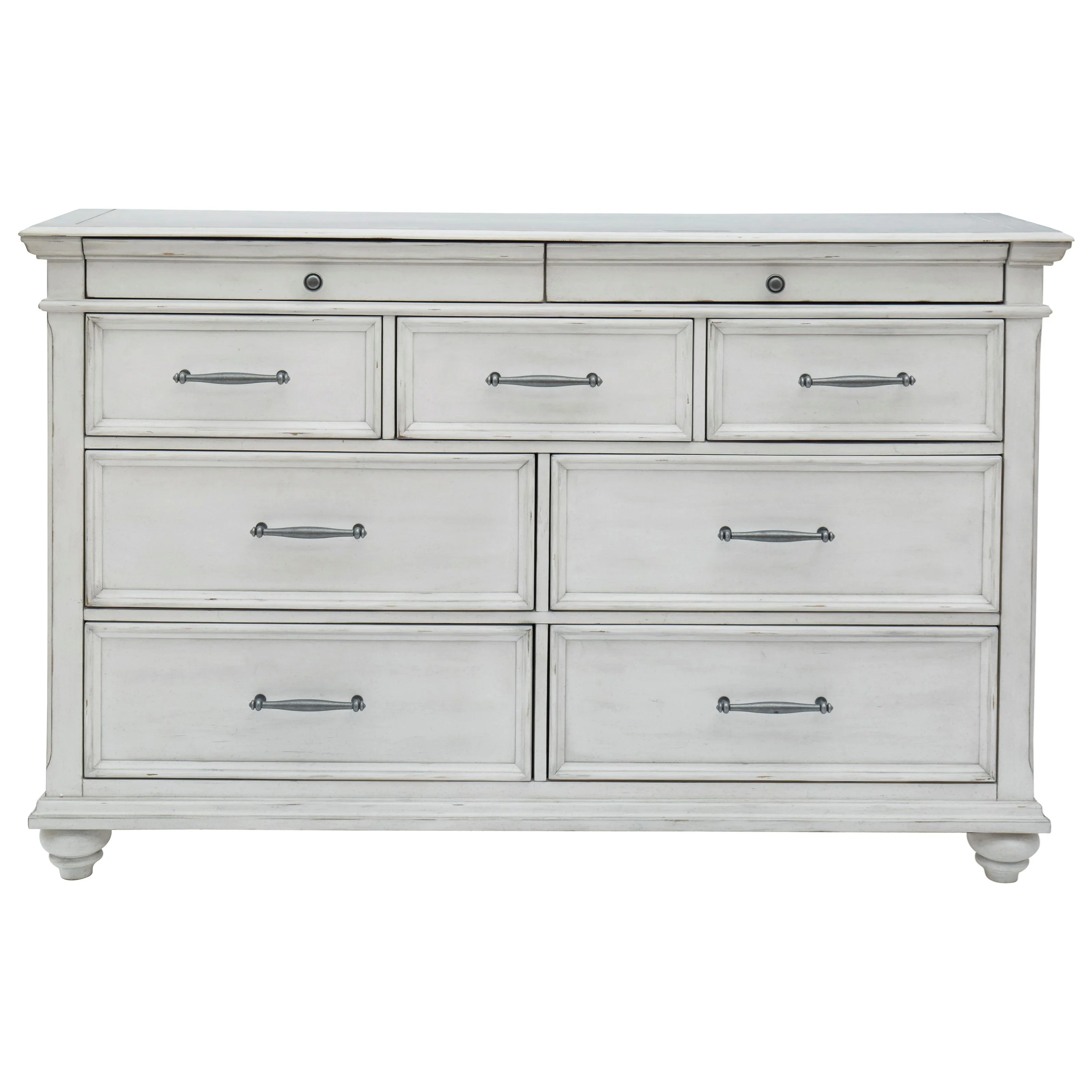 Benchcraft Kanwyn ASHLB77731 Cottage 9Drawer Dresser with Distressed