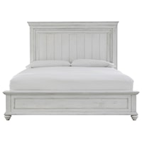 Relaxed Vintage Queen Panel Bed with Distressed Finish