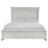 Relaxed Vintage King Panel Bed with Storage Bench