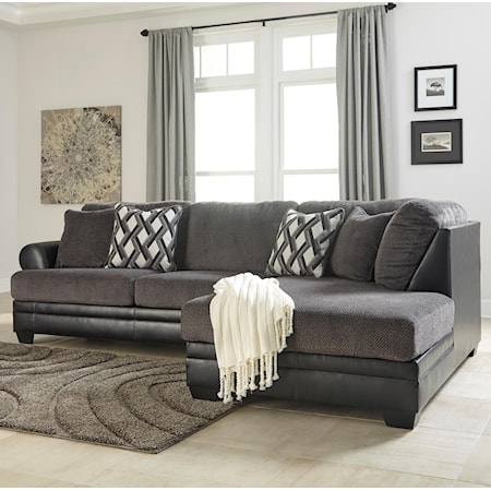 2-Piece Sectional with Right Chaise