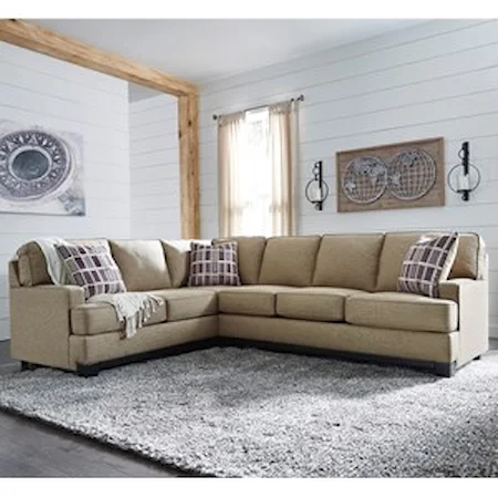 Contemporary 2-Piece Sectional with Right Sofa