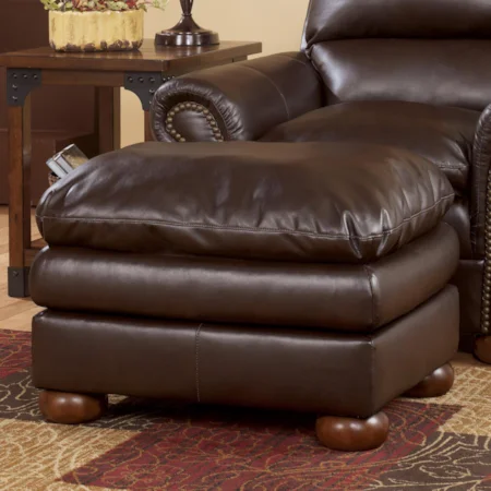 Transitional Ottoman with Pillow Top Cushion