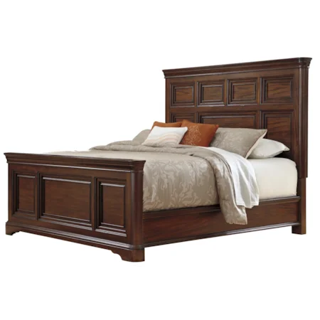 Transitional California King Panel Bed