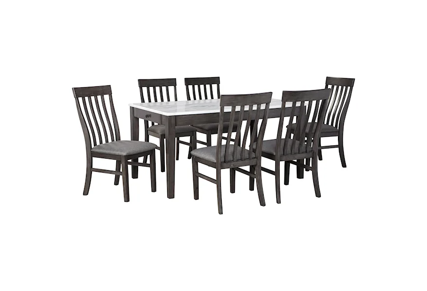 Luvoni 7-Piece Dining Set by Benchcraft at HomeWorld Furniture