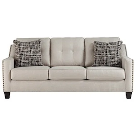 Contemporary Sofa with Nailhead Trim