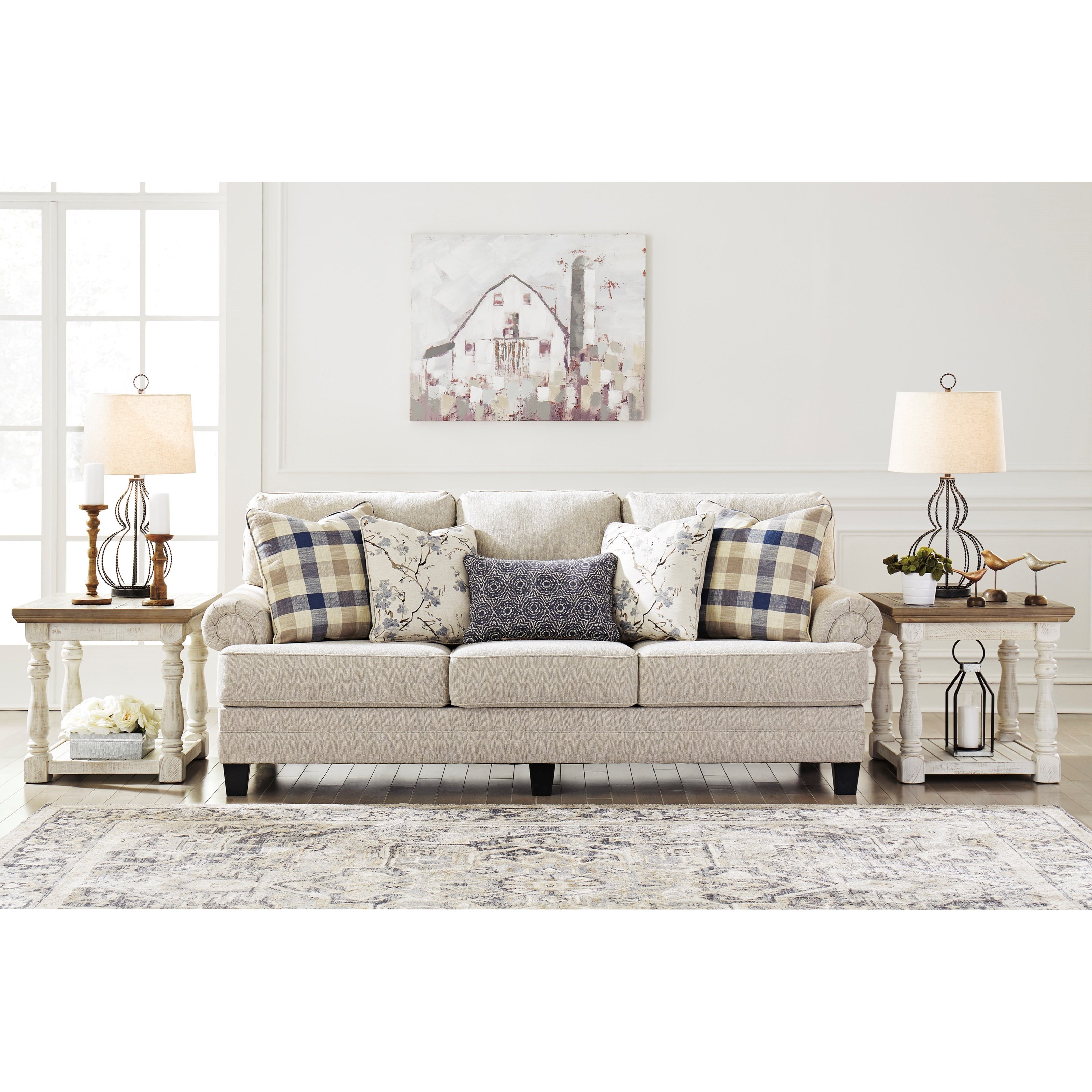 Meggett linen shop sofa and loveseat