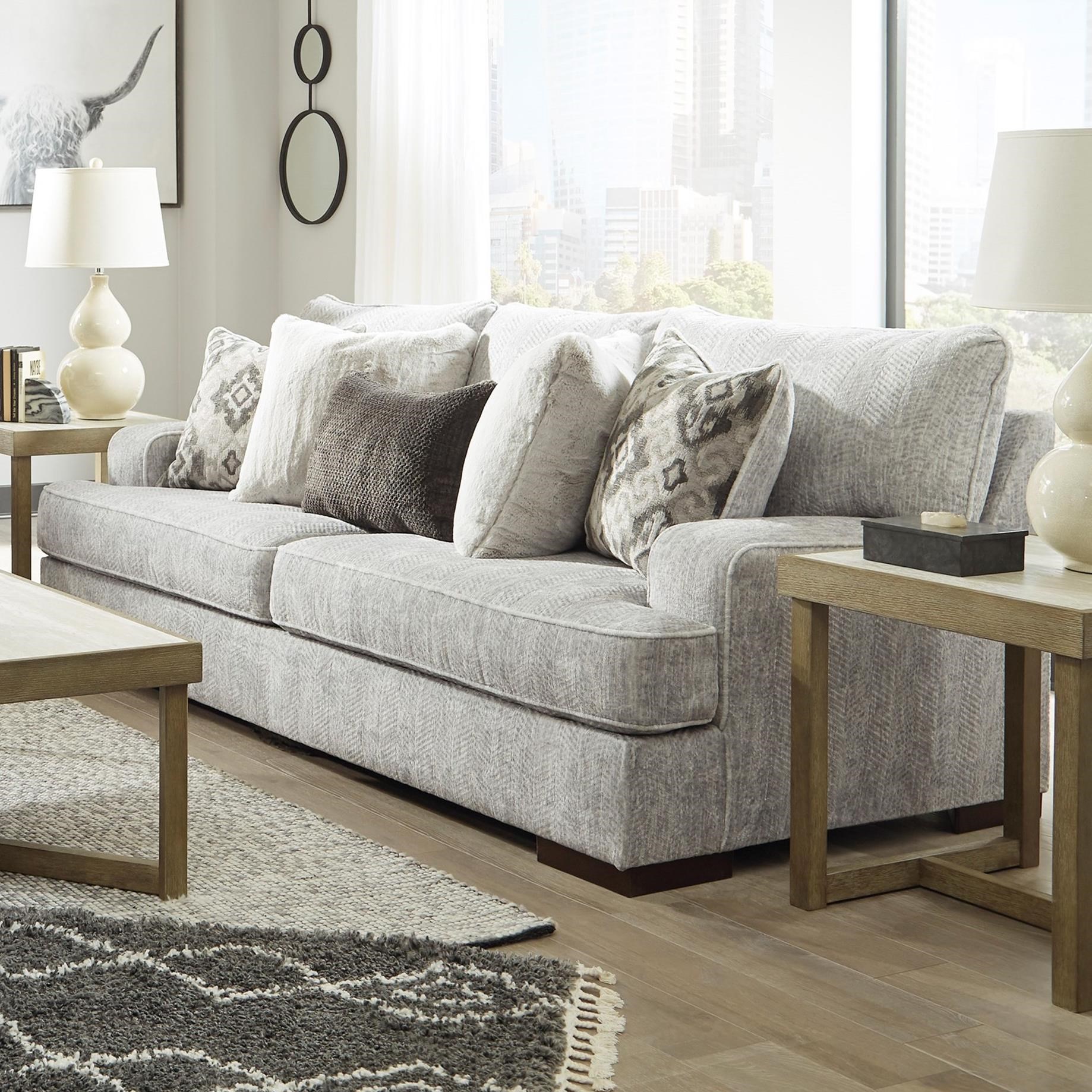 Signature design by ashley online mercado sofa in pewter