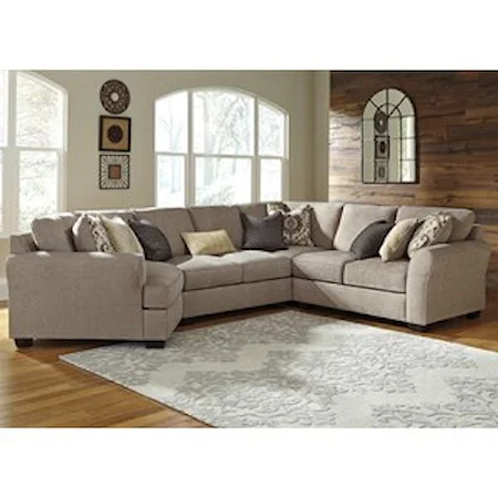 4-Piece Sectional with Left Cuddler