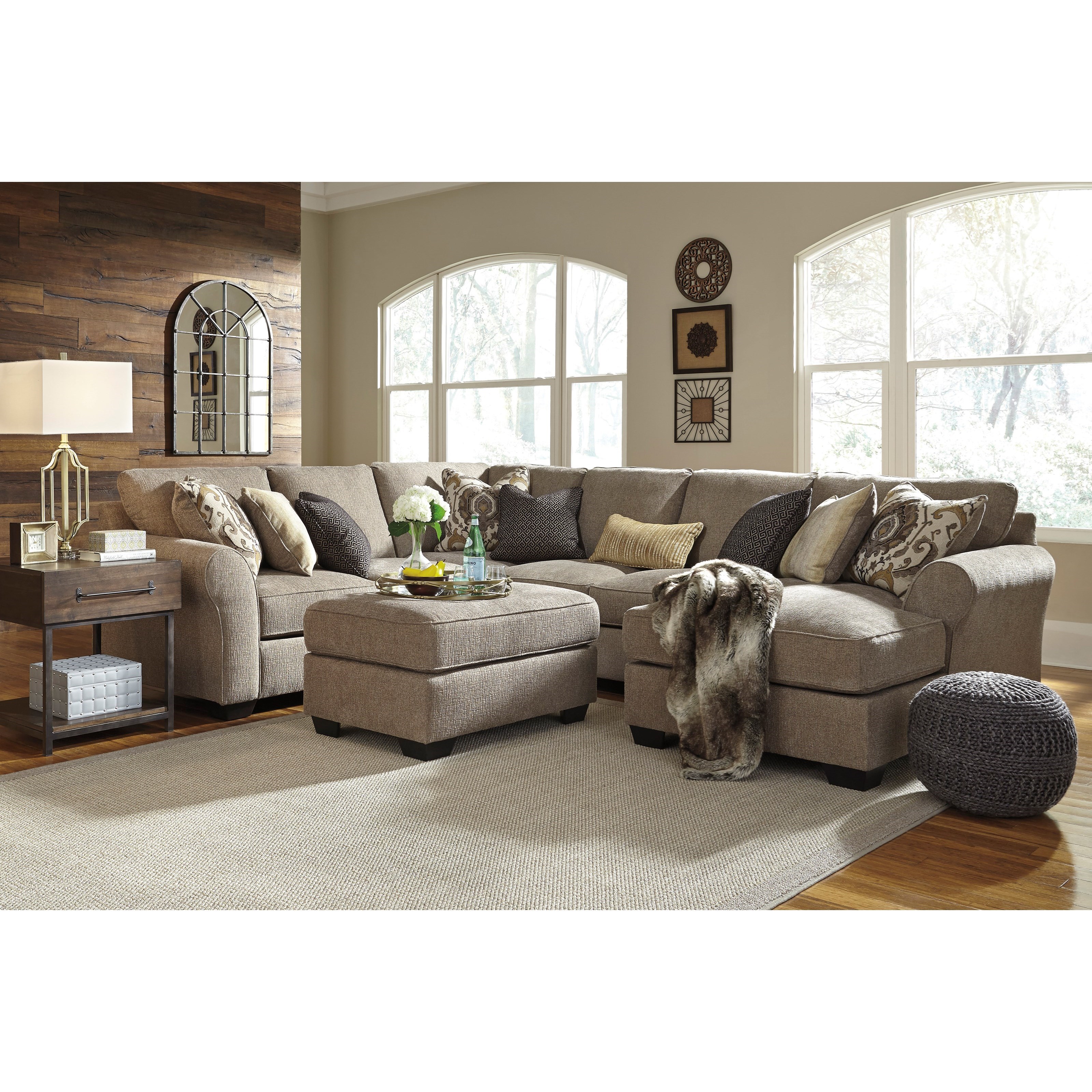 Benchcraft pantomine driftwood chaise sectional new arrivals