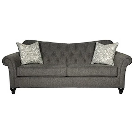 Traditional Sofa with Tufted Sweetheart Back