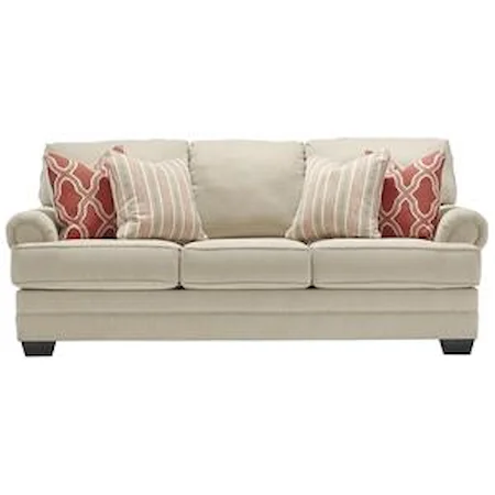 Sofa with Rolled Panel Arms