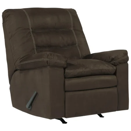 Rocker Recliner with Pillow Top Seat Cushioning