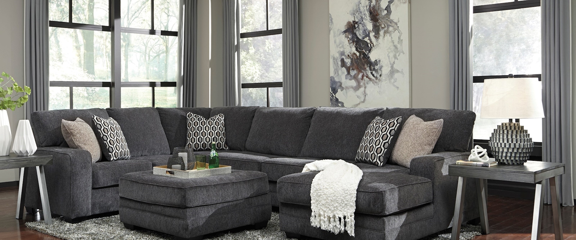 2pc Sectional and ottoman