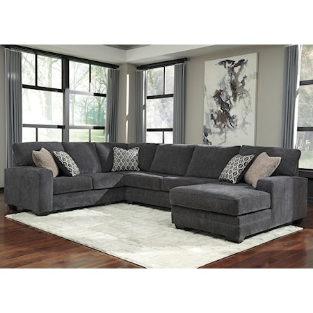 Contemporary Sectional with Right Chaise