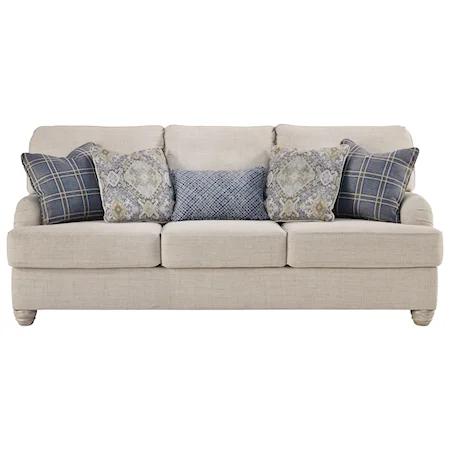 Transitional Sofa with English Arms