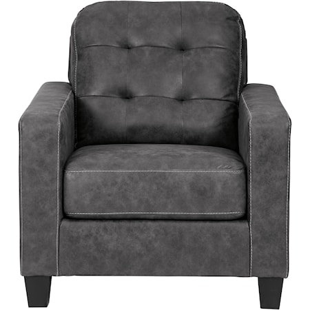 Contemporary Chair with Tufted Cushions