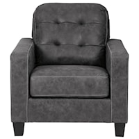 Contemporary Chair with Tufted Cushions