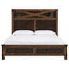 Benchcraft by Ashley Wyattfield King Storage Bed w/ Sconce Lights