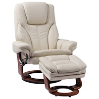 Reclining Chair and Ottoman with Pillow Arms