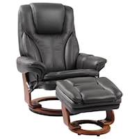 Reclining Chair and Ottoman with Pillow Arms