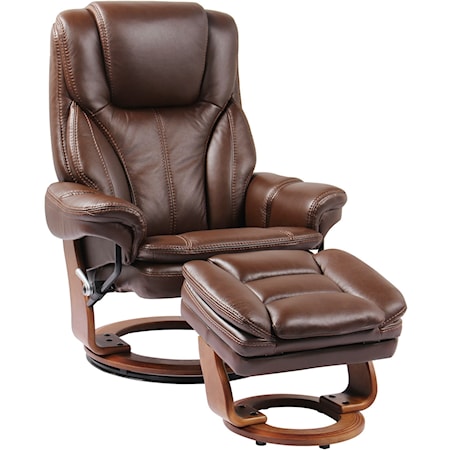 Reclining Chair and Ottoman with Pillow Arms