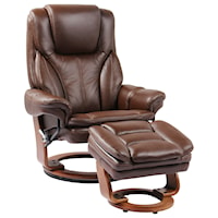 Reclining Chair and Ottoman with Pillow Arms