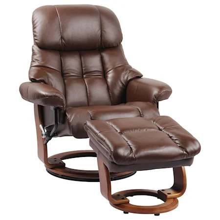 Casual Lounger with Built-in Storage Ottoman