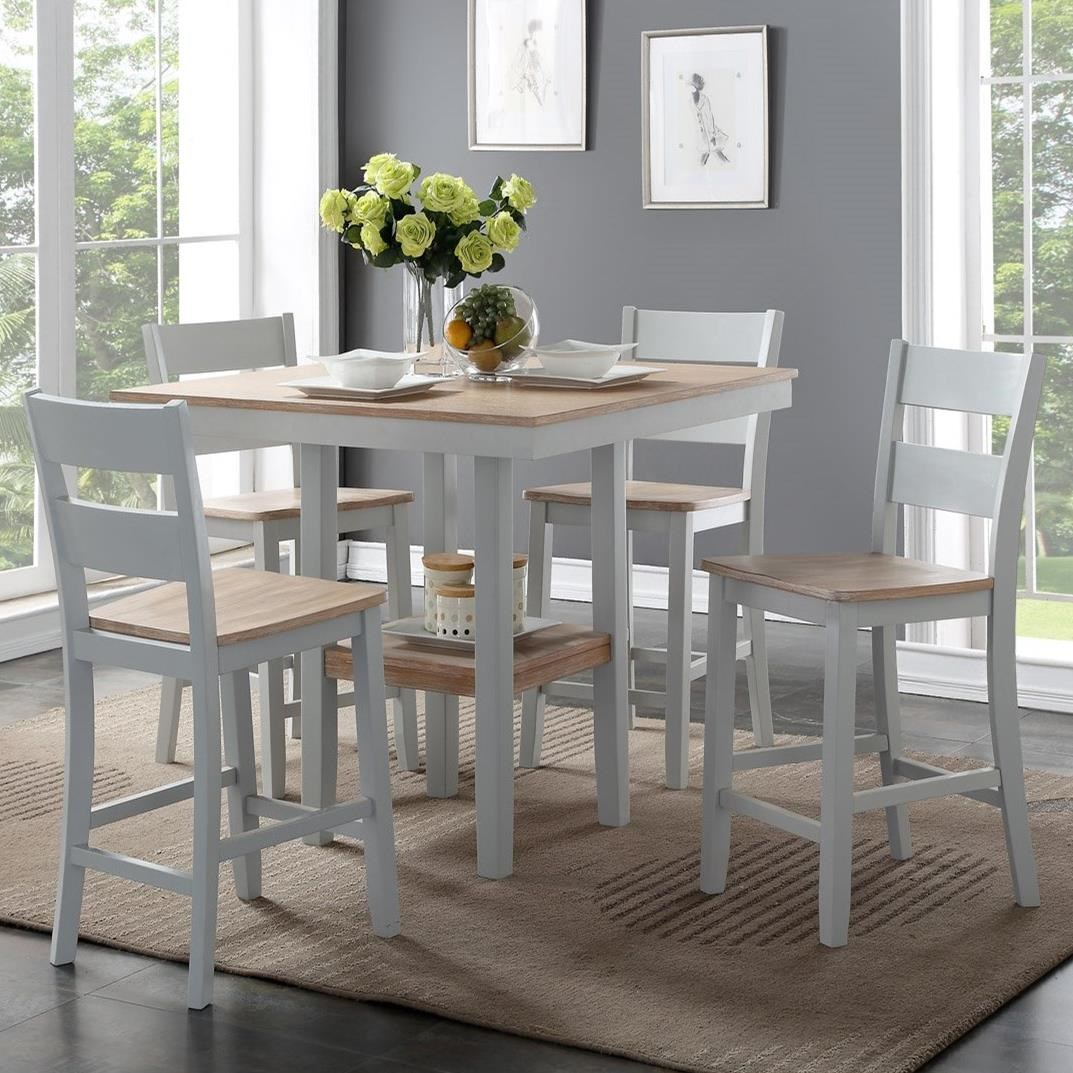 Ridgewood counter height drop leaf sales dining table with storage