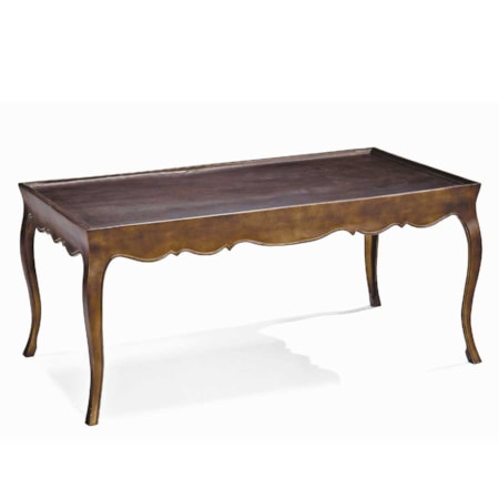 Rectangular Four Leg Metal Cocktail Table