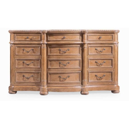 Twelve Drawer Triple Dresser