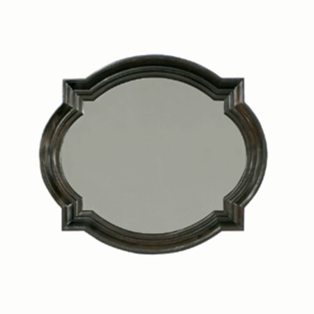 Wood Frame Oval Mirror