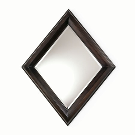 Wood Frame Diamond Mirror
