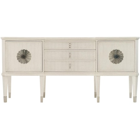 Transitional Sideboard with Soft Closer Doors and a Silverware Insert