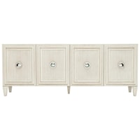 Transitional Entertainment Console with Cord Access Holes