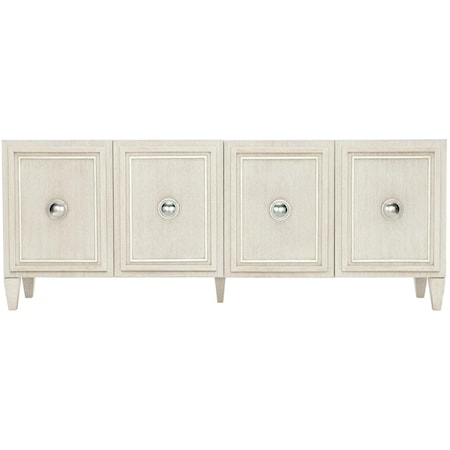 Transitional Entertainment Console with Cord Access Holes