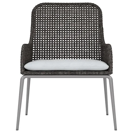 Modern Outdoor/Indoor Wicker Arm Chair
