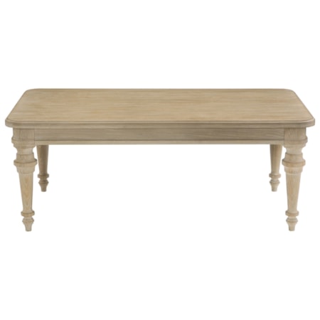 Rectangular Cocktail Table with Turned Legs