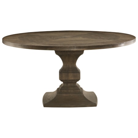 Round Single Pedestal Dining Table