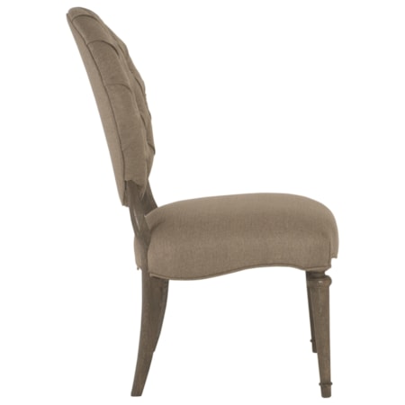 Customizable Side Chair with Button Tufting