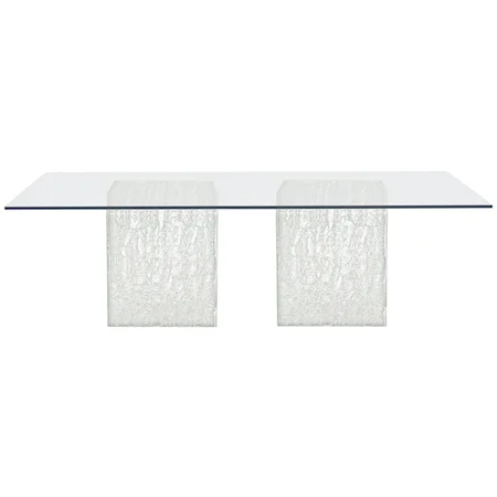 Contemporary Rectangular Glass Dining Table