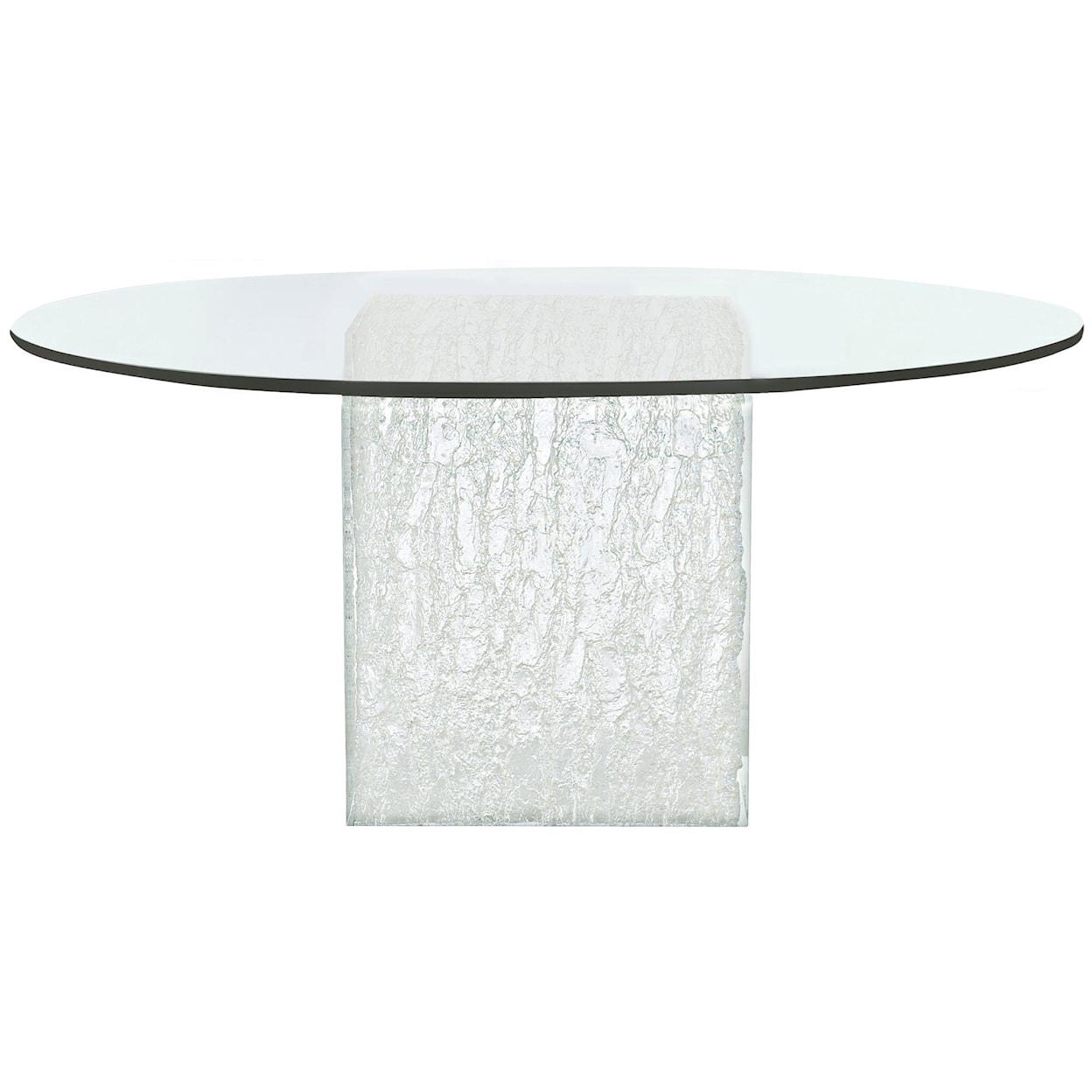 Bernhardt Arctic Round Glass Dining Table