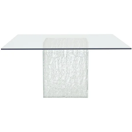 Contemporary Square Glass Dining Table