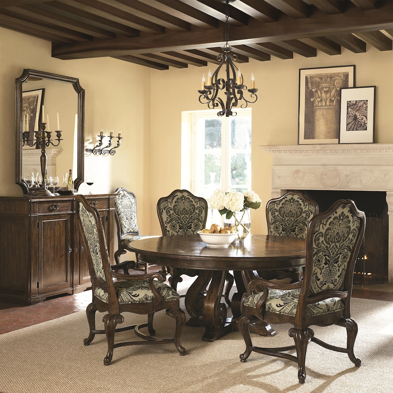 Bernhardt Artisan Estate 5 Piece Table & Chair Set