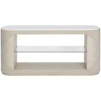 Contemporary Console Table with 1 Glass Shelf