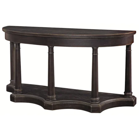 Neo-Traditional Styled Wooden Console, Sofa and Hall Table