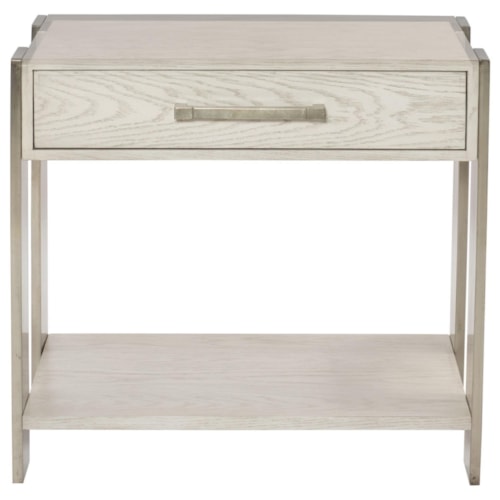 Nightstand with Steel Posts