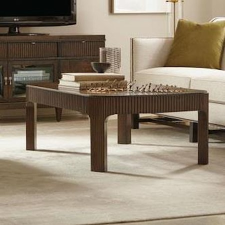 Cocktail Table with Fluted Detail