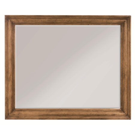 Rectangular Wall Mirror with Beveled Moulding