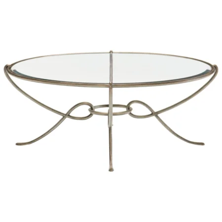 Round Glass Top Cocktail Table